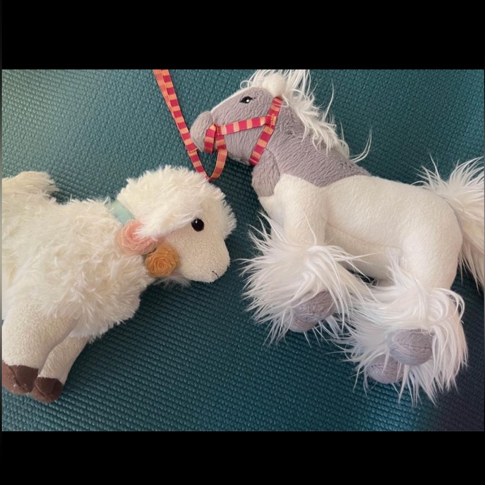 Set of 2 American Girl Play Animals - Blaire’s Lamb + WW Pony